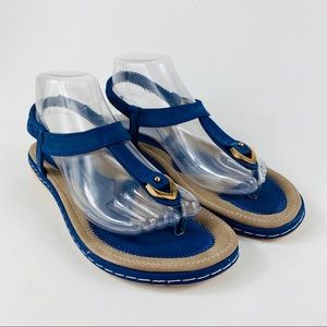 NWB Royal Blue Summer Pool Beach Comfort Sandals